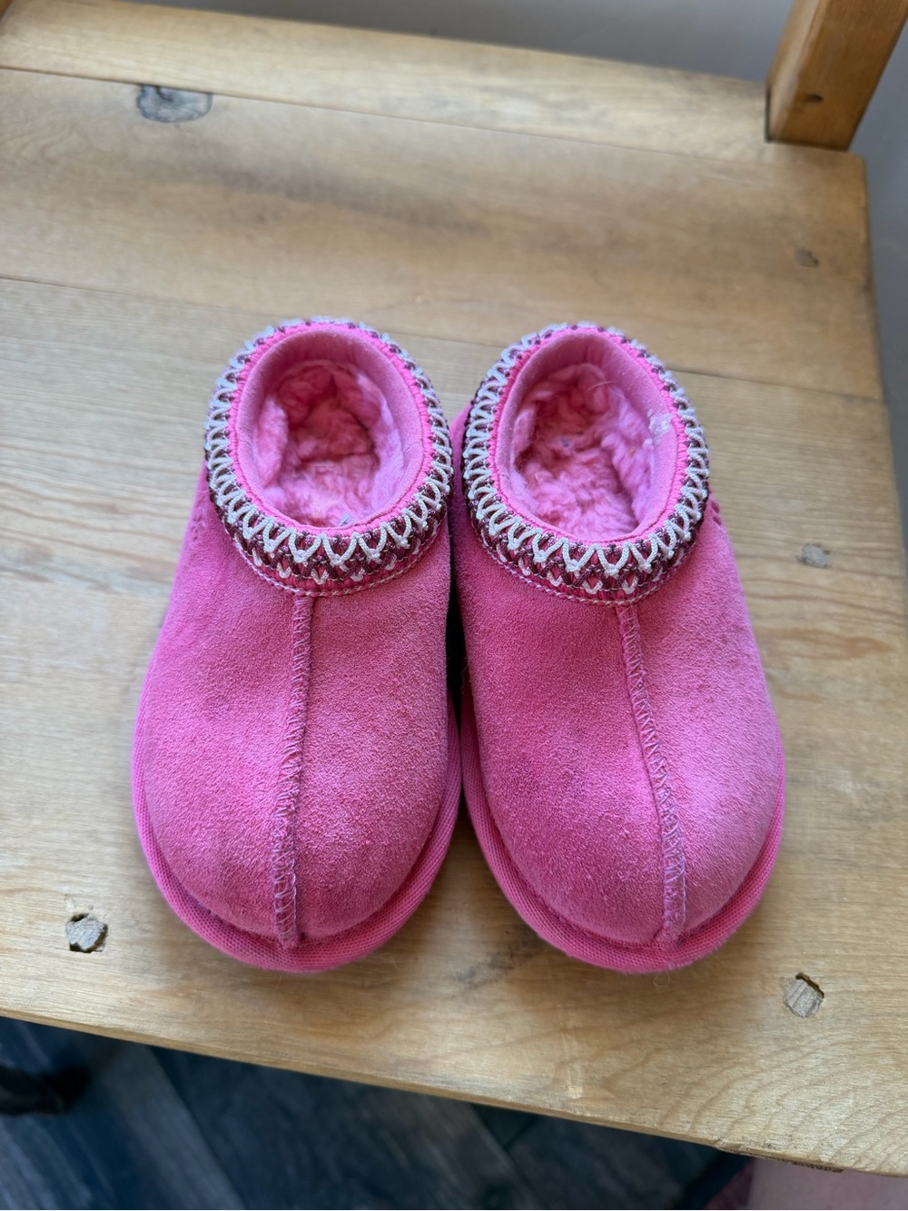 UGG Pink Fleece Lined Slippers